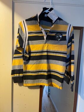 Classic Striped Rugby Shirt - Yellow & Gray (kids)